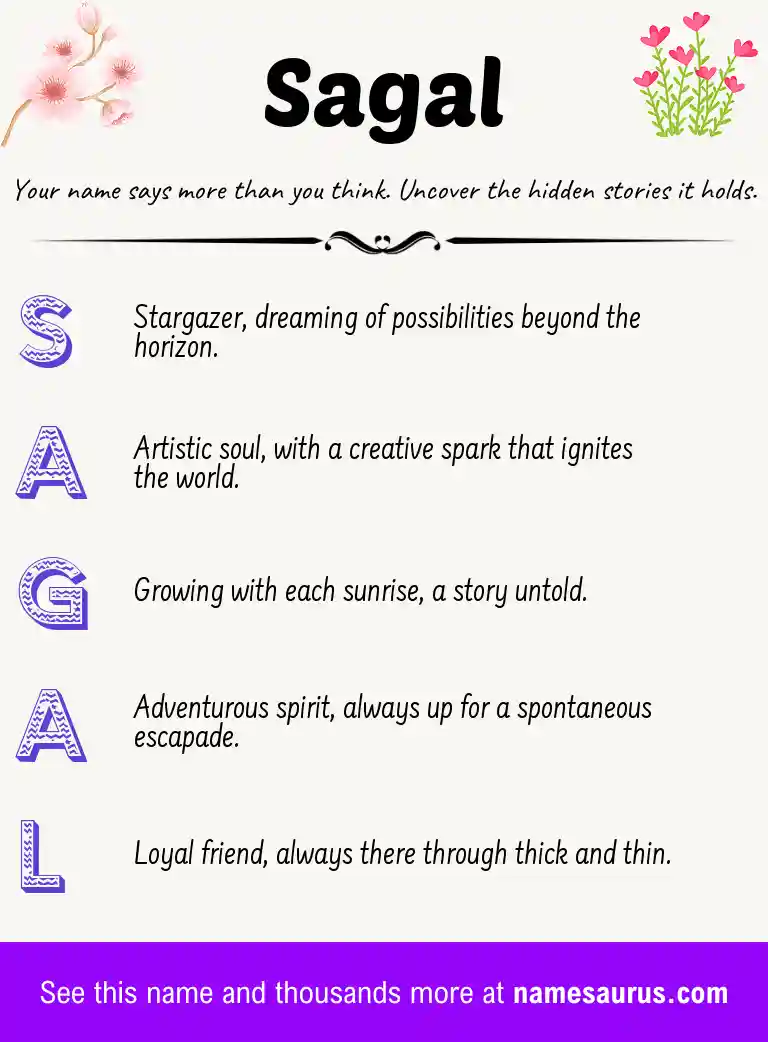 Acrostic poem about Sagal.