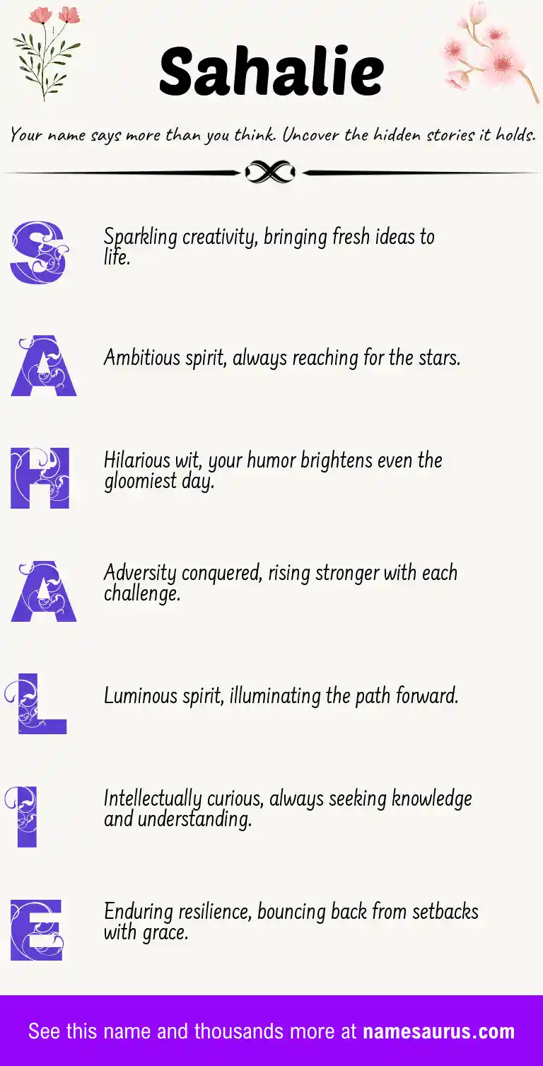 Acrostic poem about Sahalie.