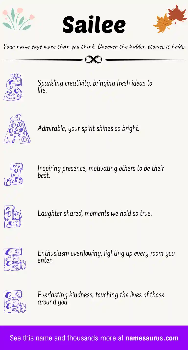 Acrostic poem about Sailee.
