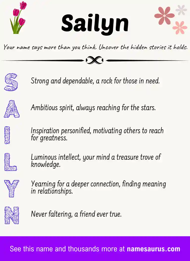 Acrostic poem about Sailyn.