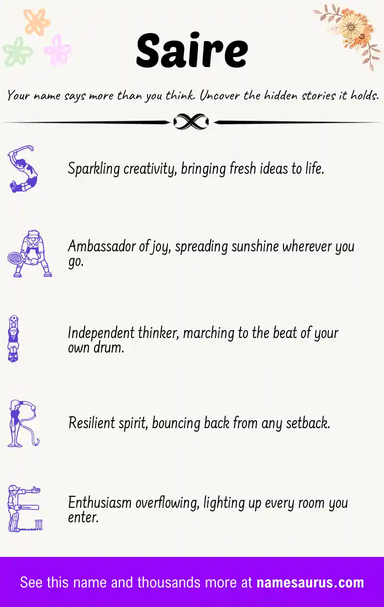 Acrostic poem about Saire.
