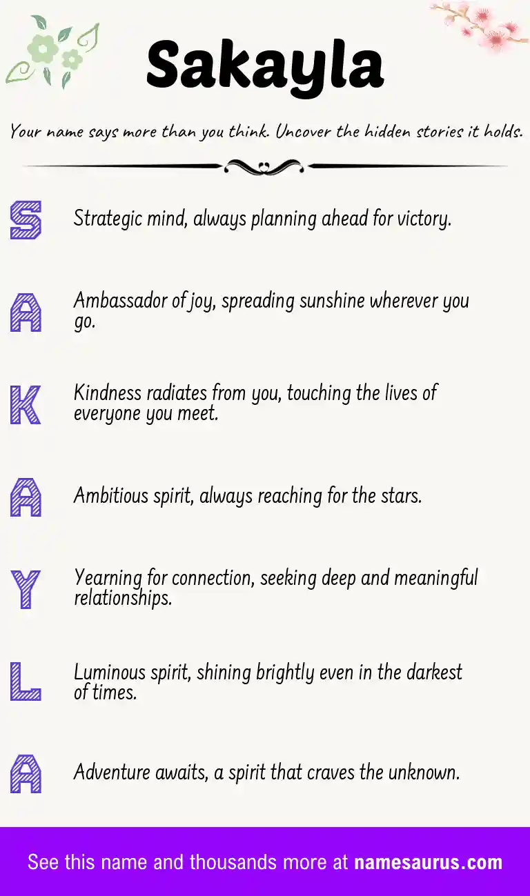 Acrostic poem about Sakayla.