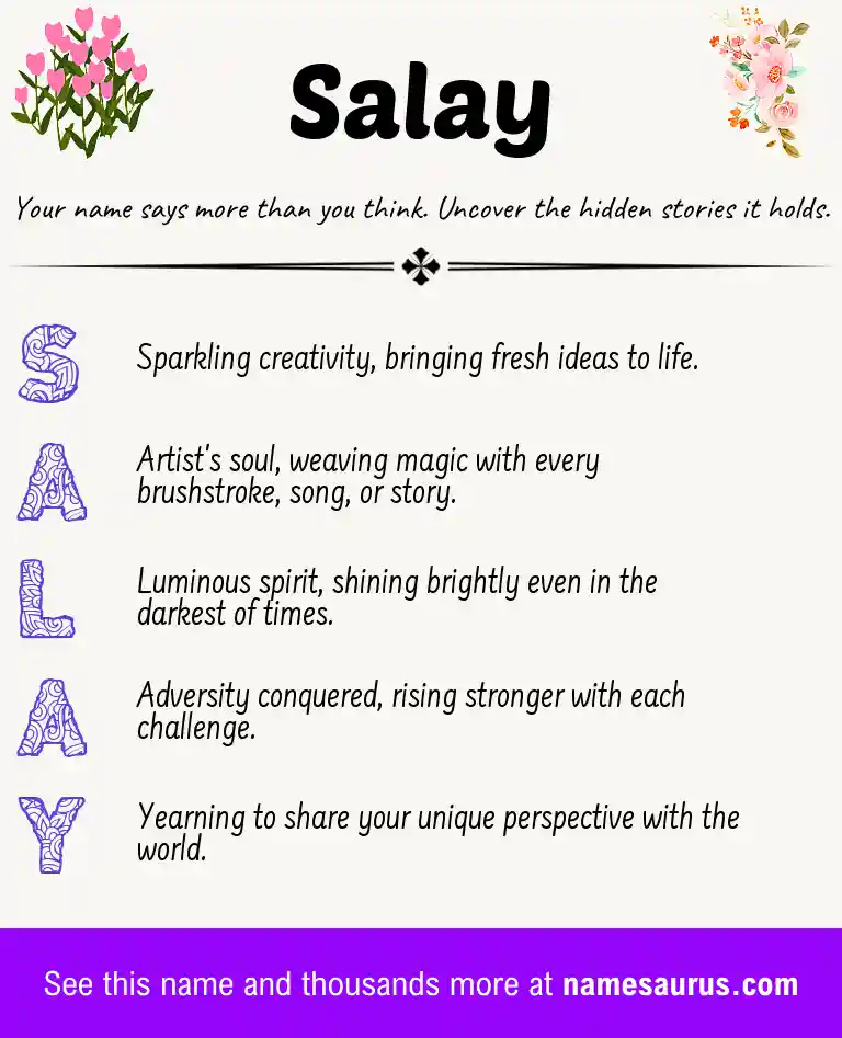 Acrostic poem about Salay.