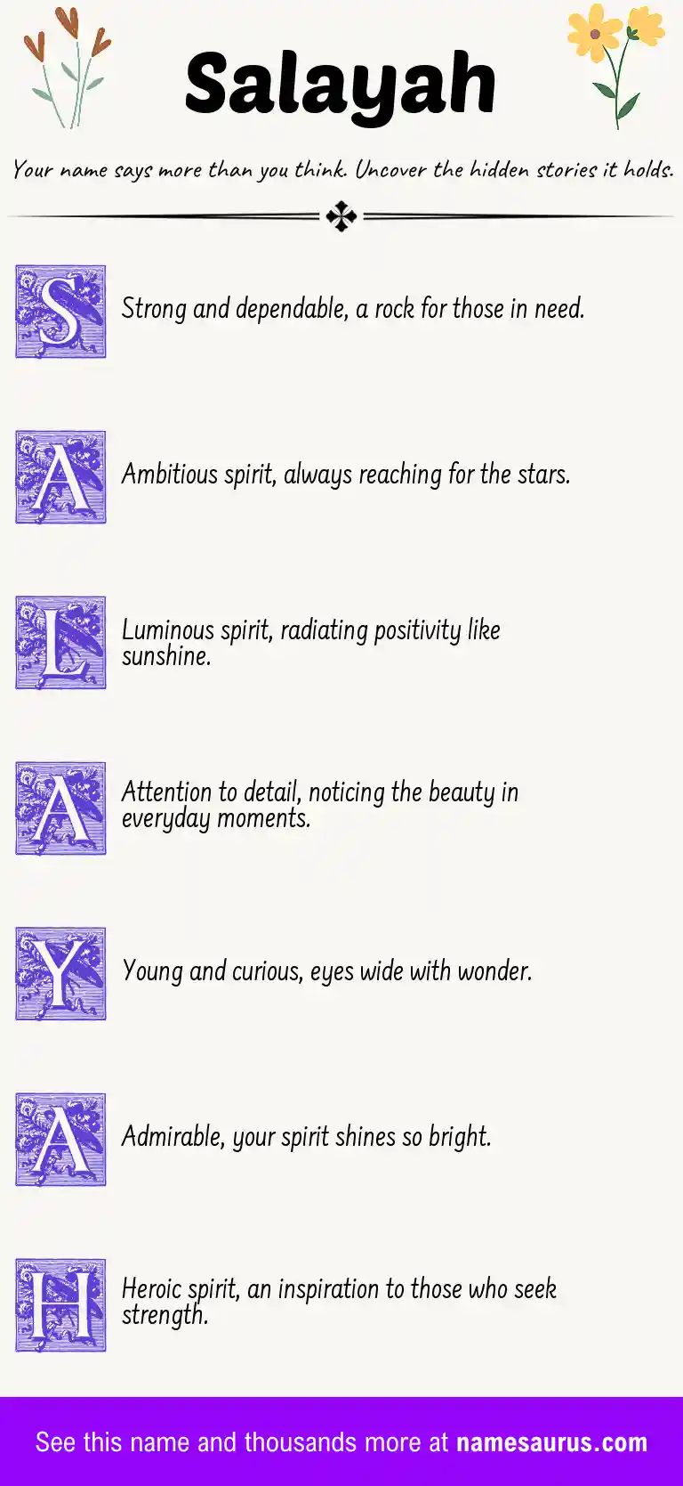 Acrostic poem about Salayah.