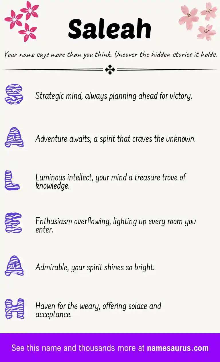 Acrostic poem about Saleah.