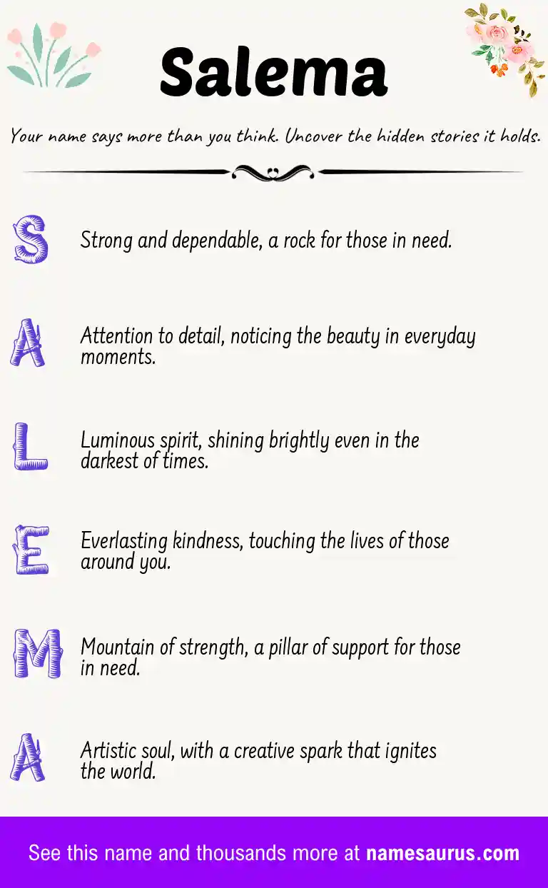 Acrostic poem about Salema.