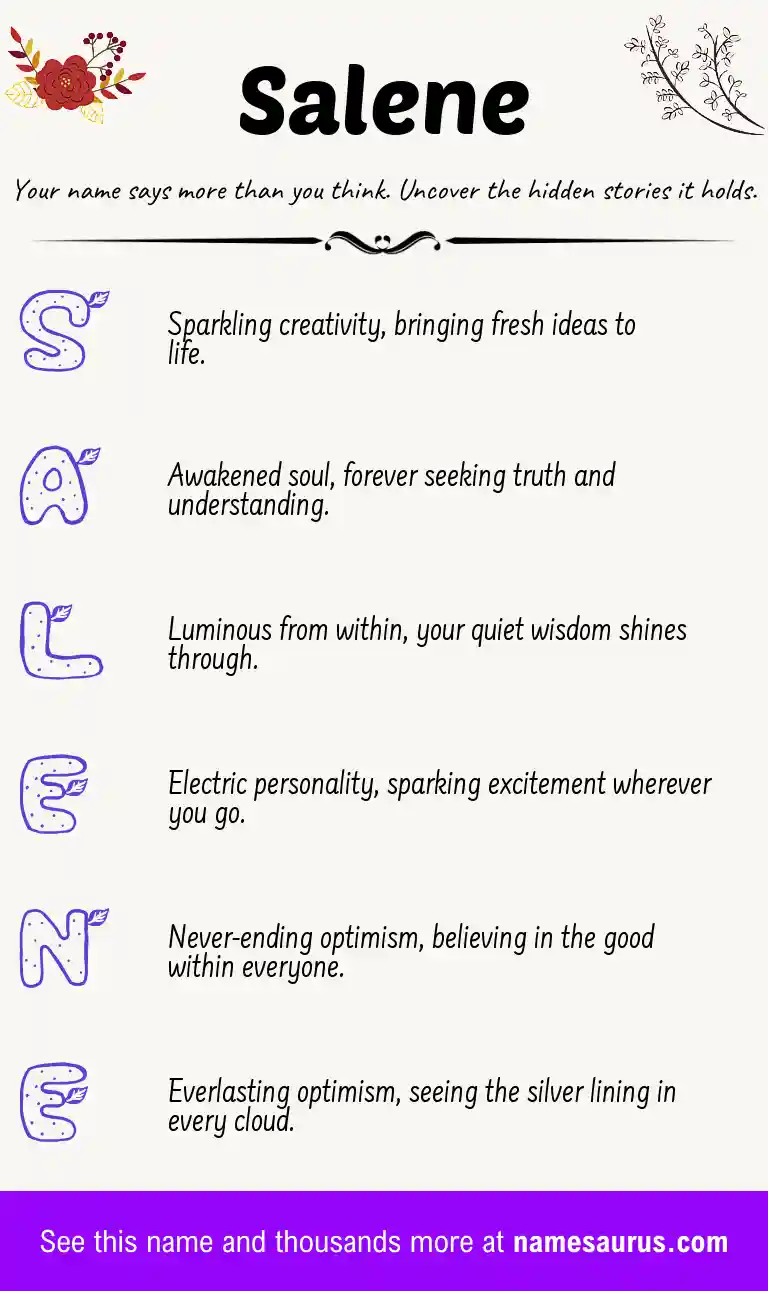 Acrostic poem about Salene.