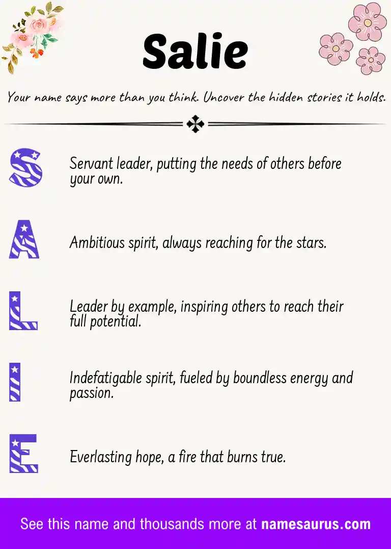 Acrostic poem about Salie.