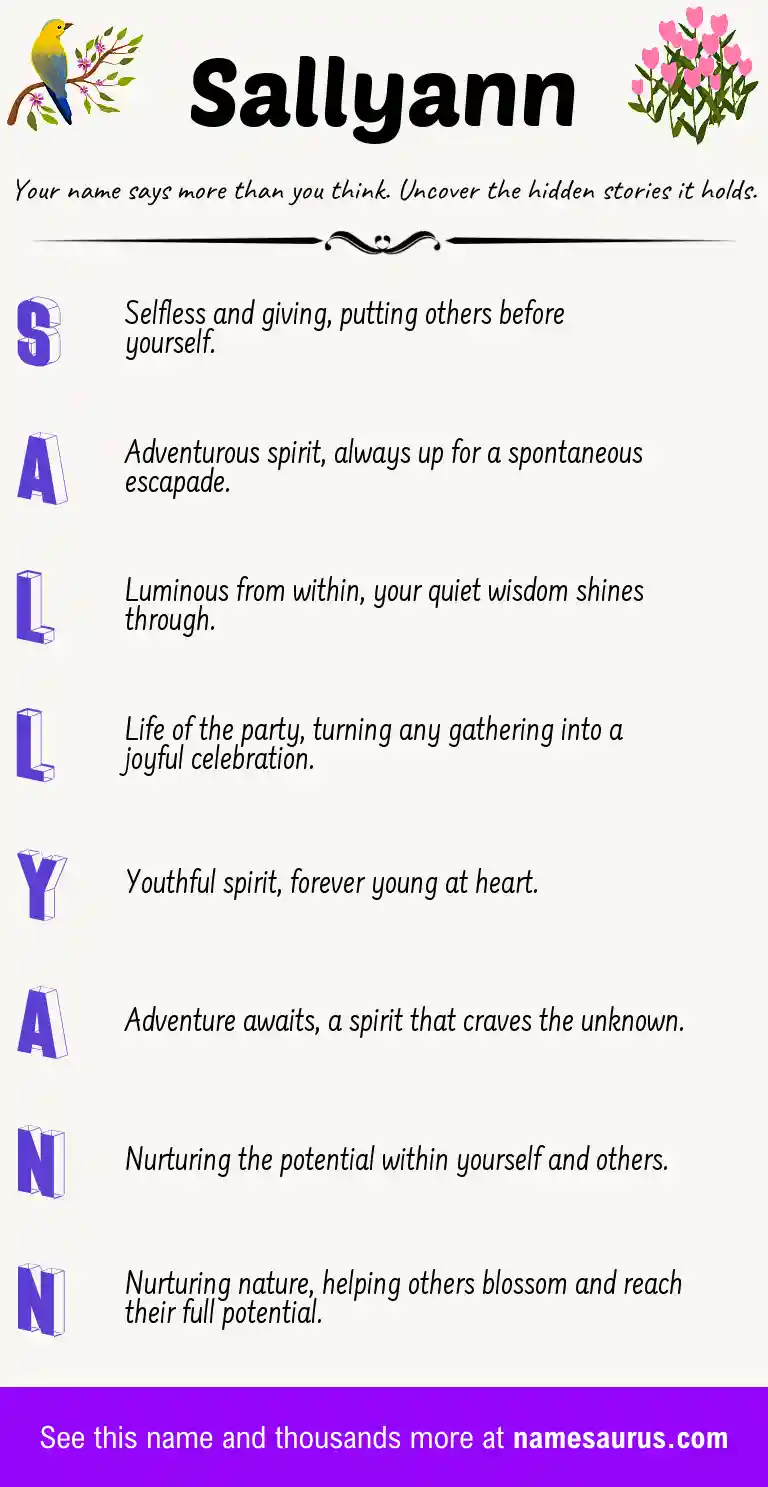 Acrostic poem about Sallyann.