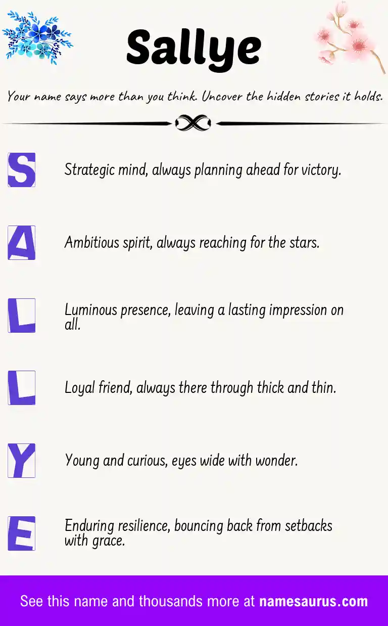 Acrostic poem about Sallye.