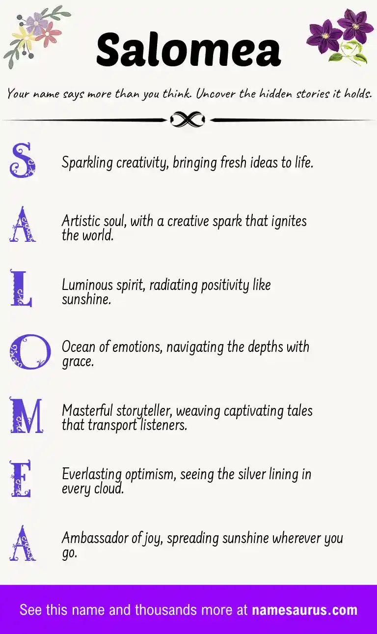 Acrostic poem about Salomea.