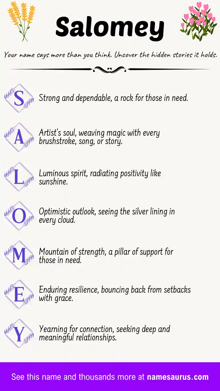 Acrostic poem about Salomey.