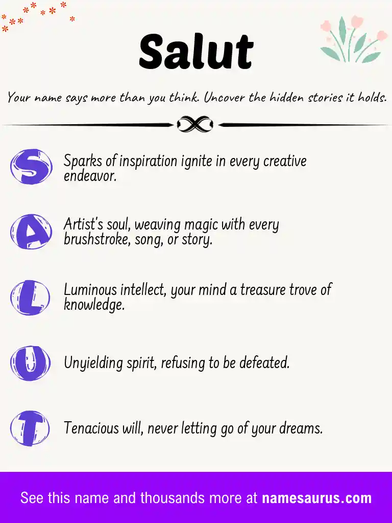 Acrostic poem about Salut.