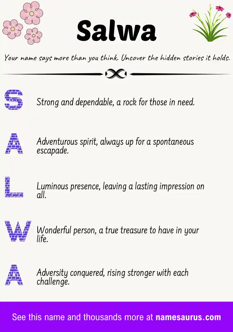 Acrostic poem about Salwa.