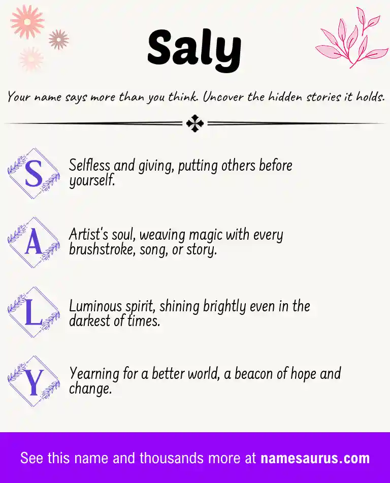 Acrostic poem about Saly.
