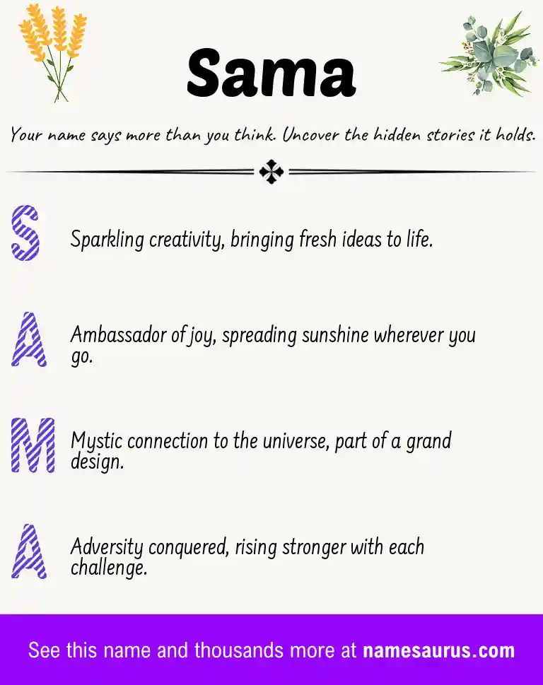 Acrostic poem about Sama.