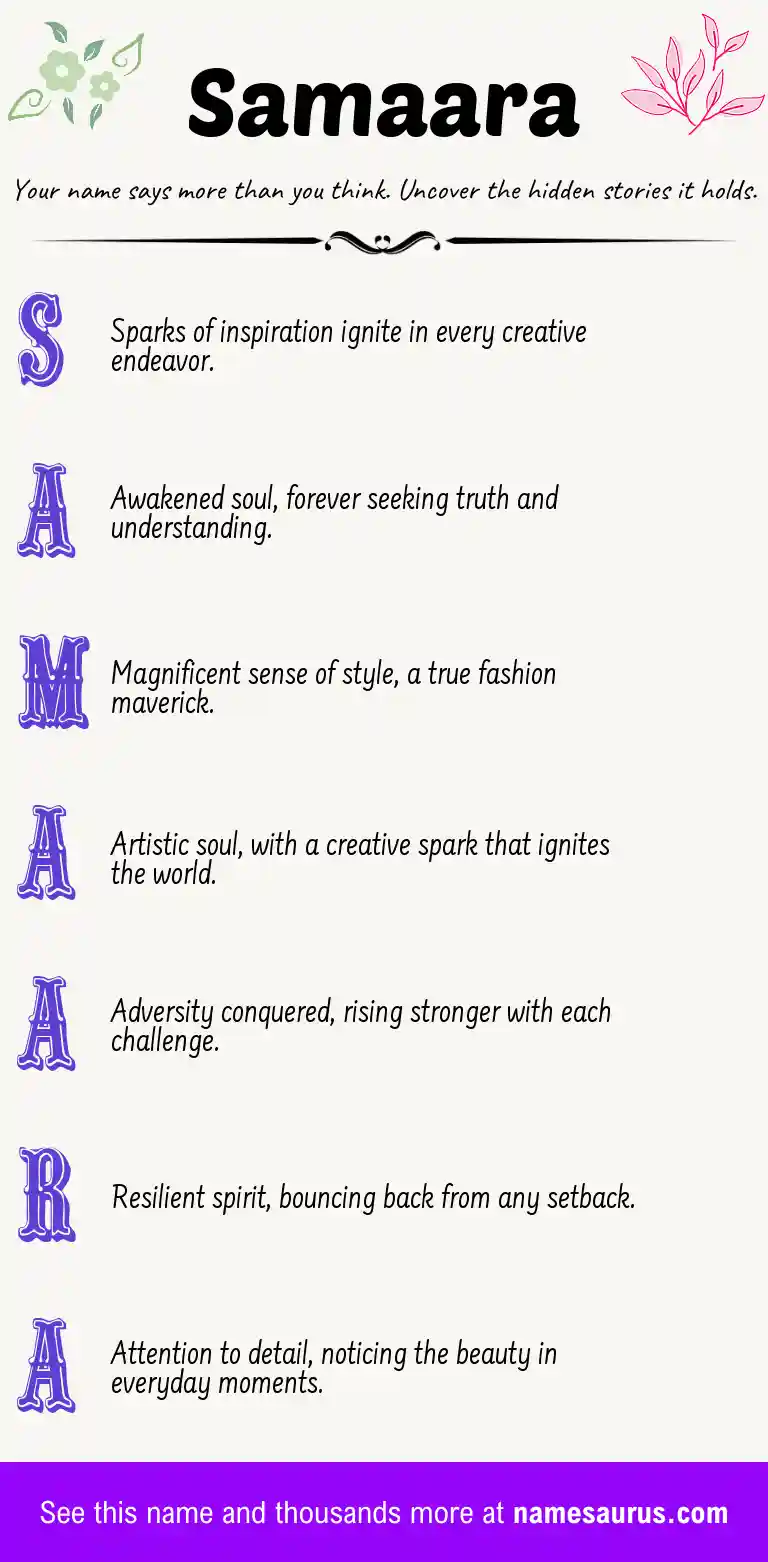 Acrostic poem about Samaara.
