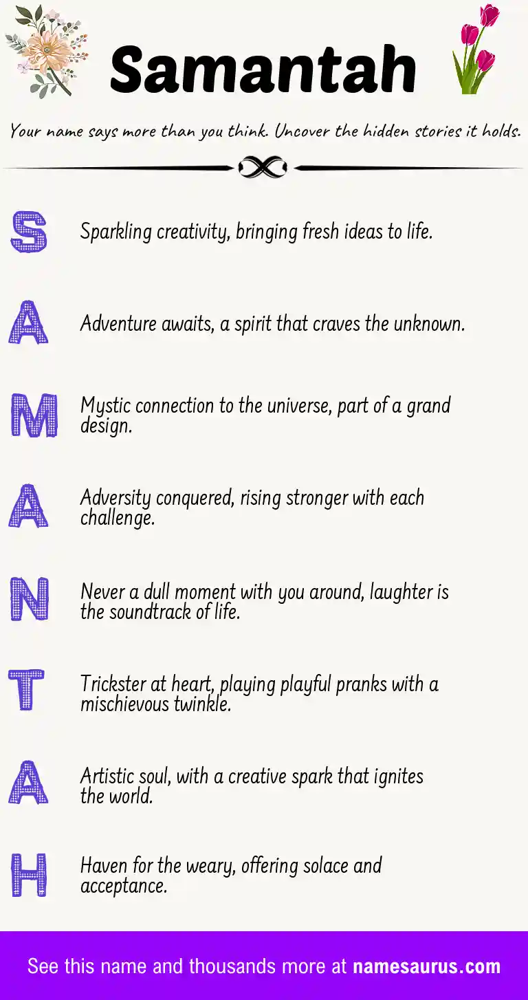 Acrostic poem about Samantah.