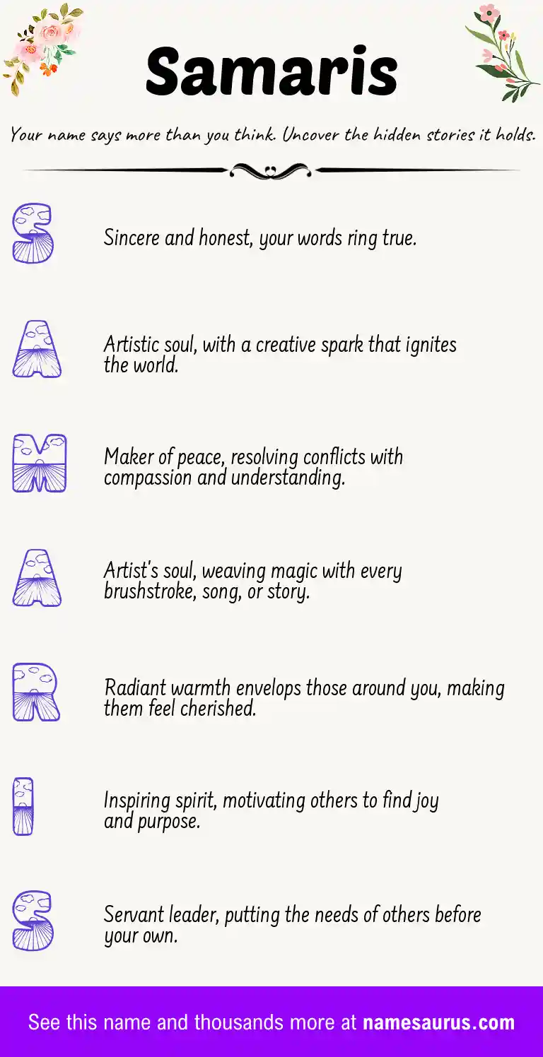 Acrostic poem about Samaris.