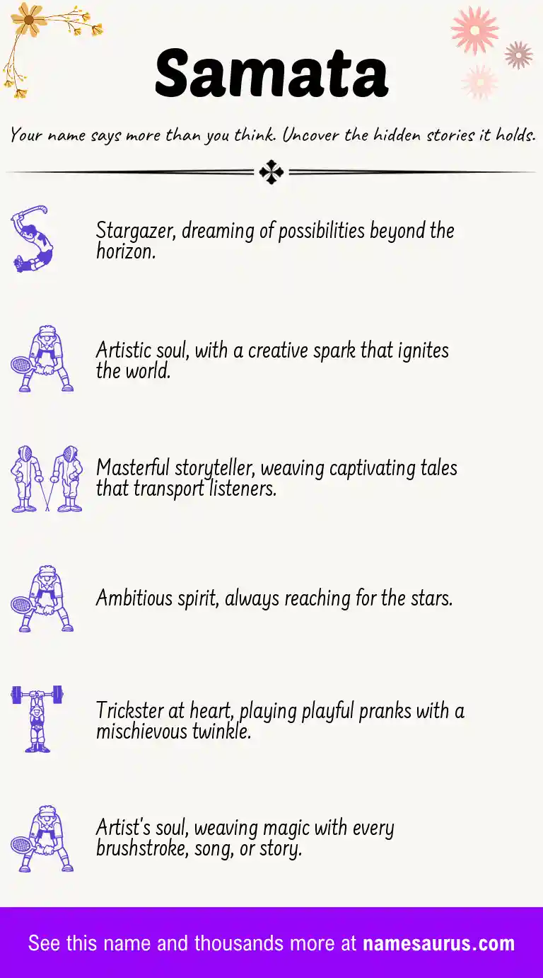 Acrostic poem about Samata.