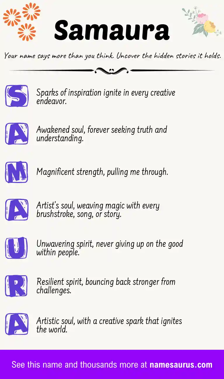 Acrostic poem about Samaura.