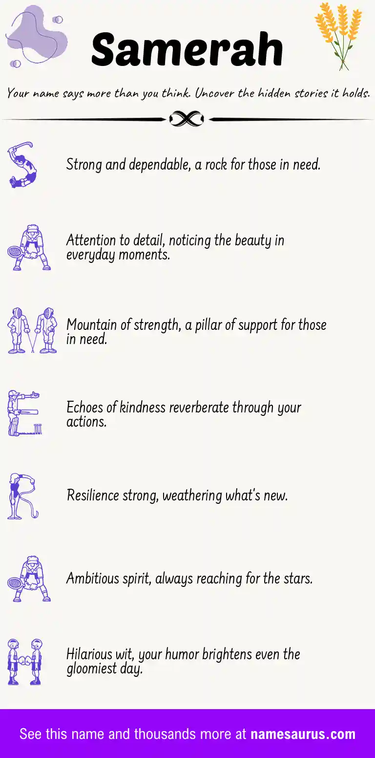Acrostic poem about Samerah.