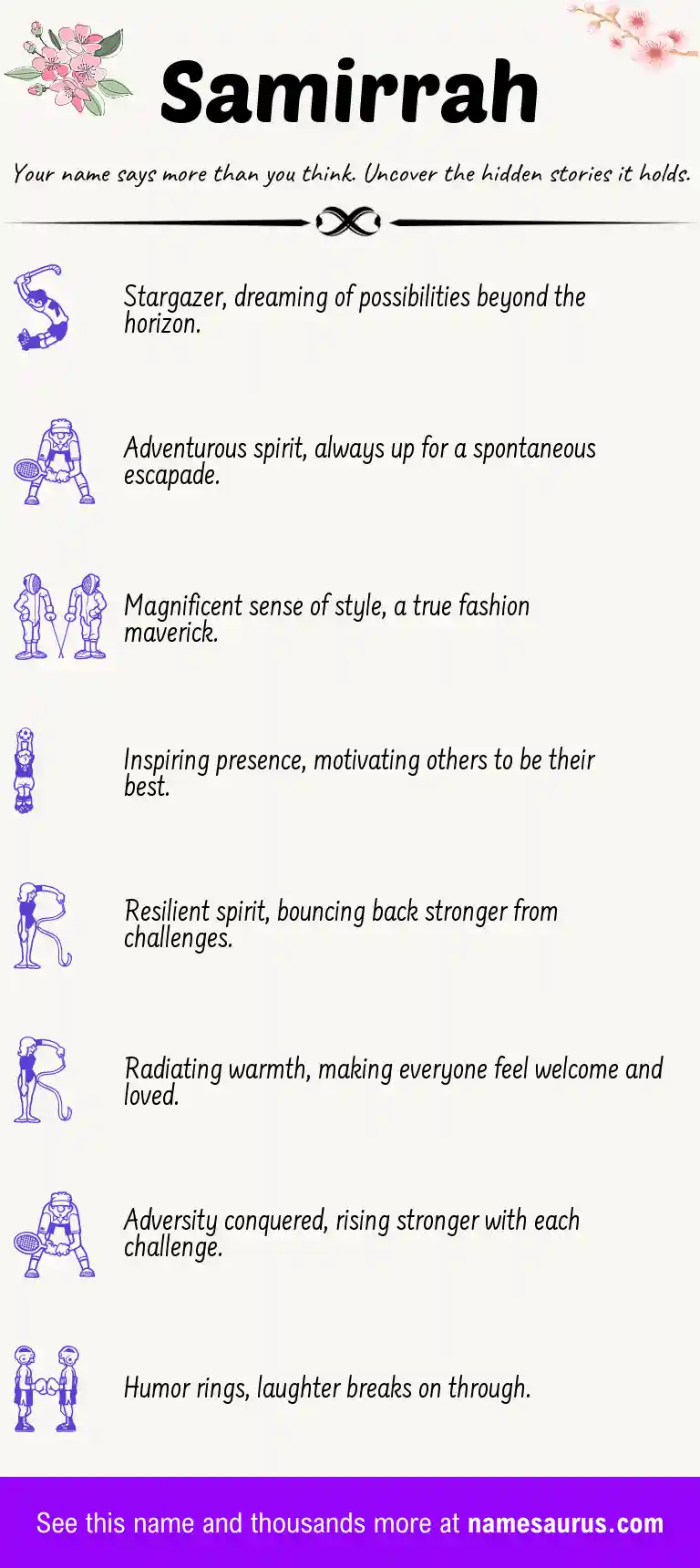 Acrostic poem about Samirrah.