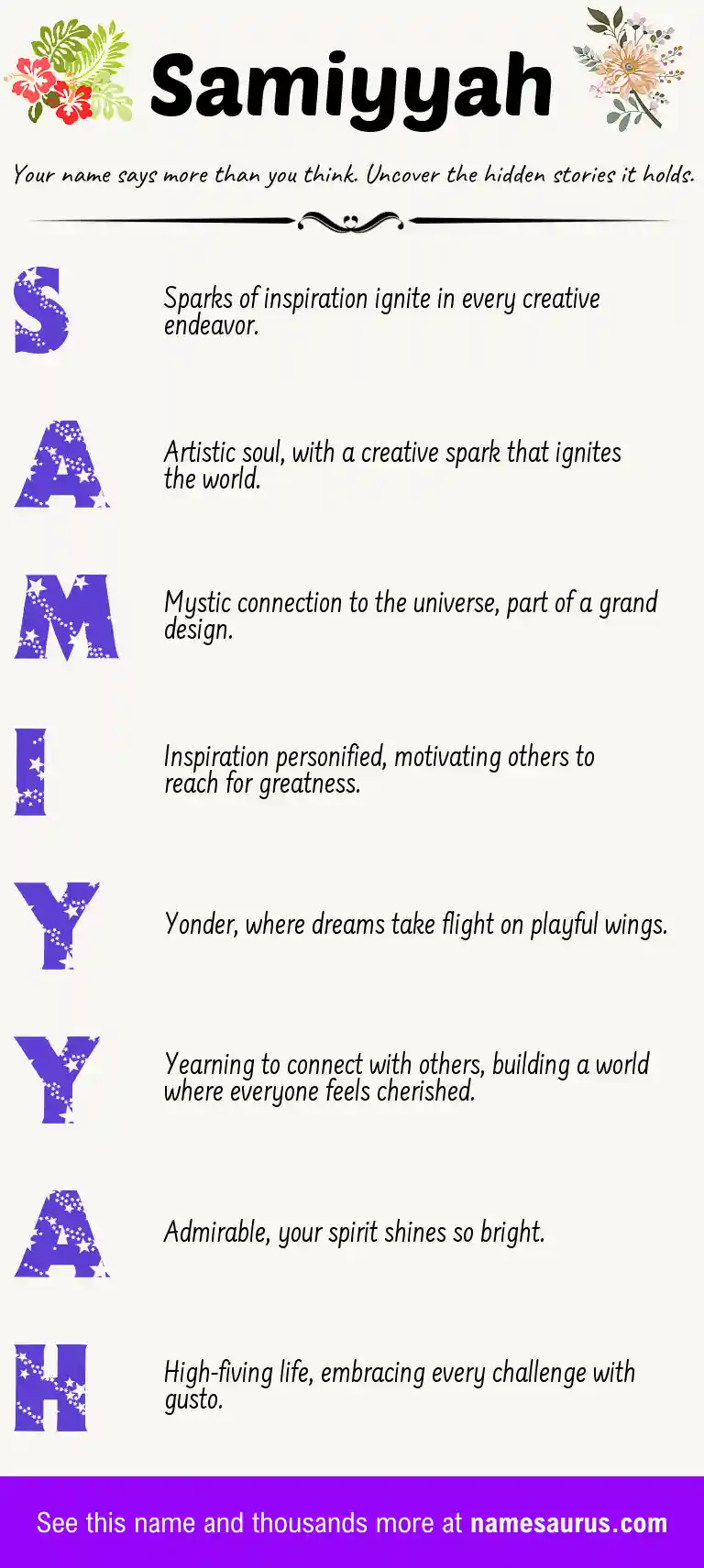 Acrostic poem about Samiyyah.