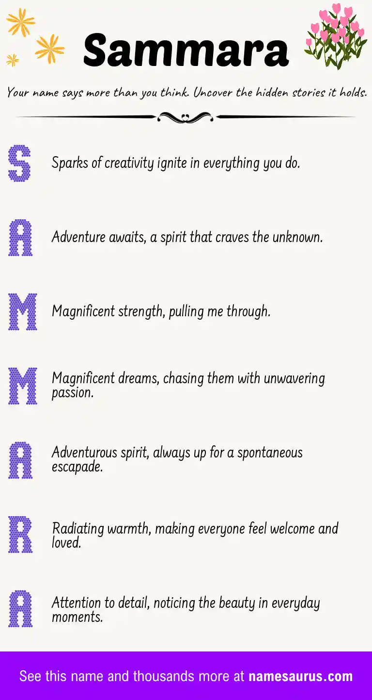 Acrostic poem about Sammara.