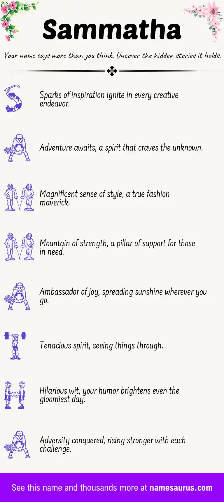 Acrostic poem about Sammatha.