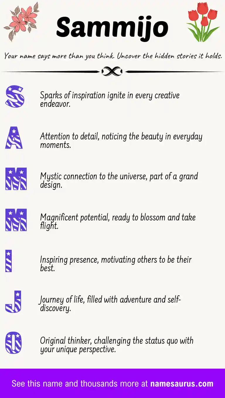 Acrostic poem about Sammijo.