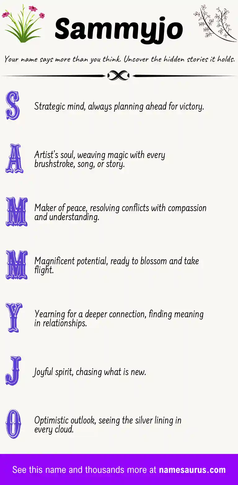 Acrostic poem about Sammyjo.