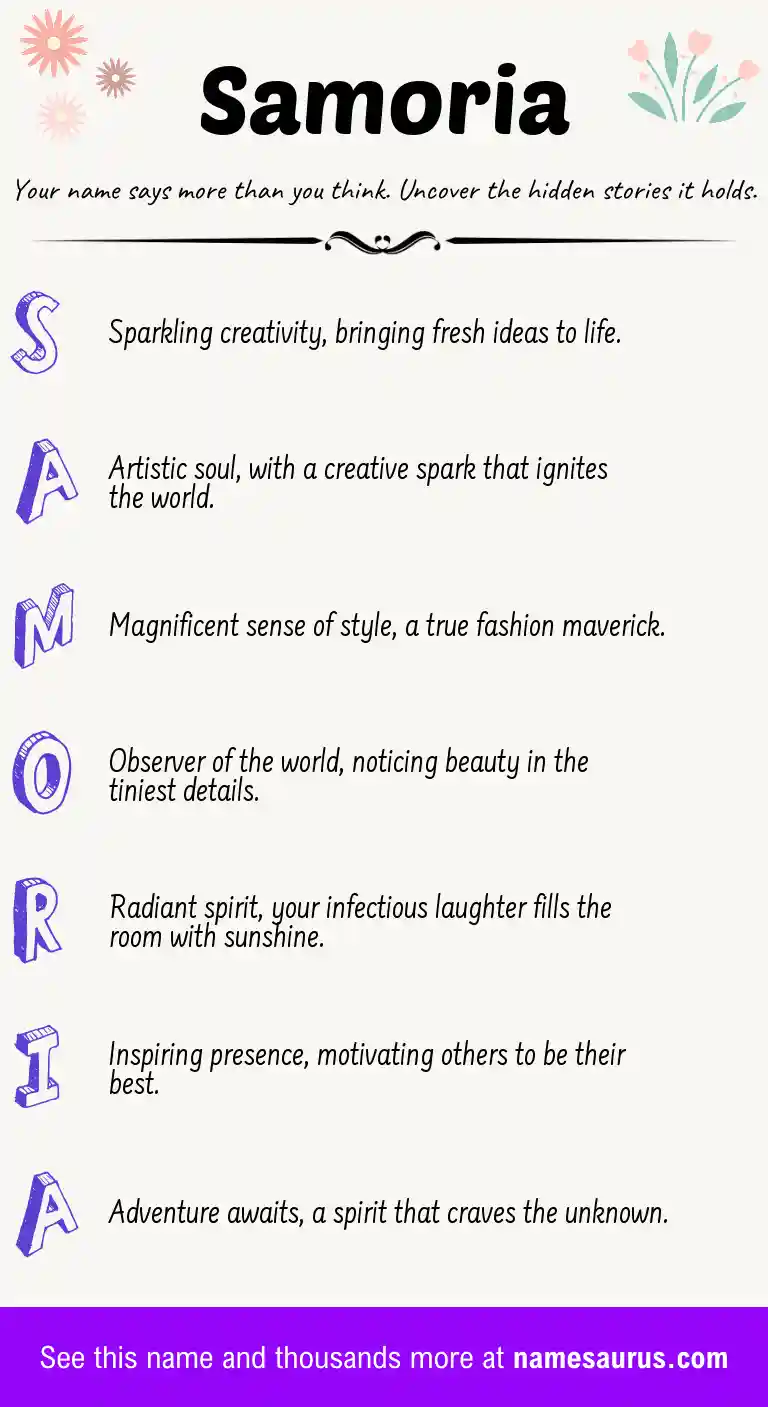Acrostic poem about Samoria.