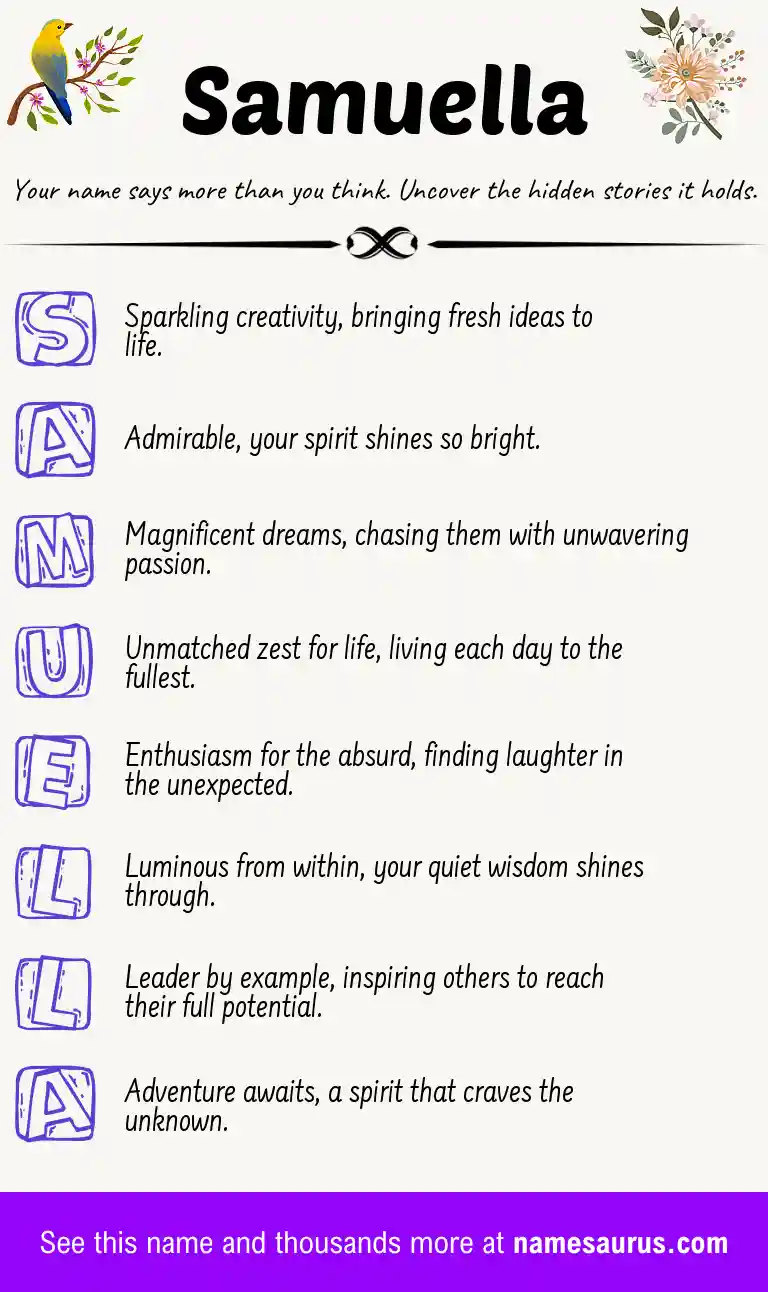 Acrostic poem about Samuella.