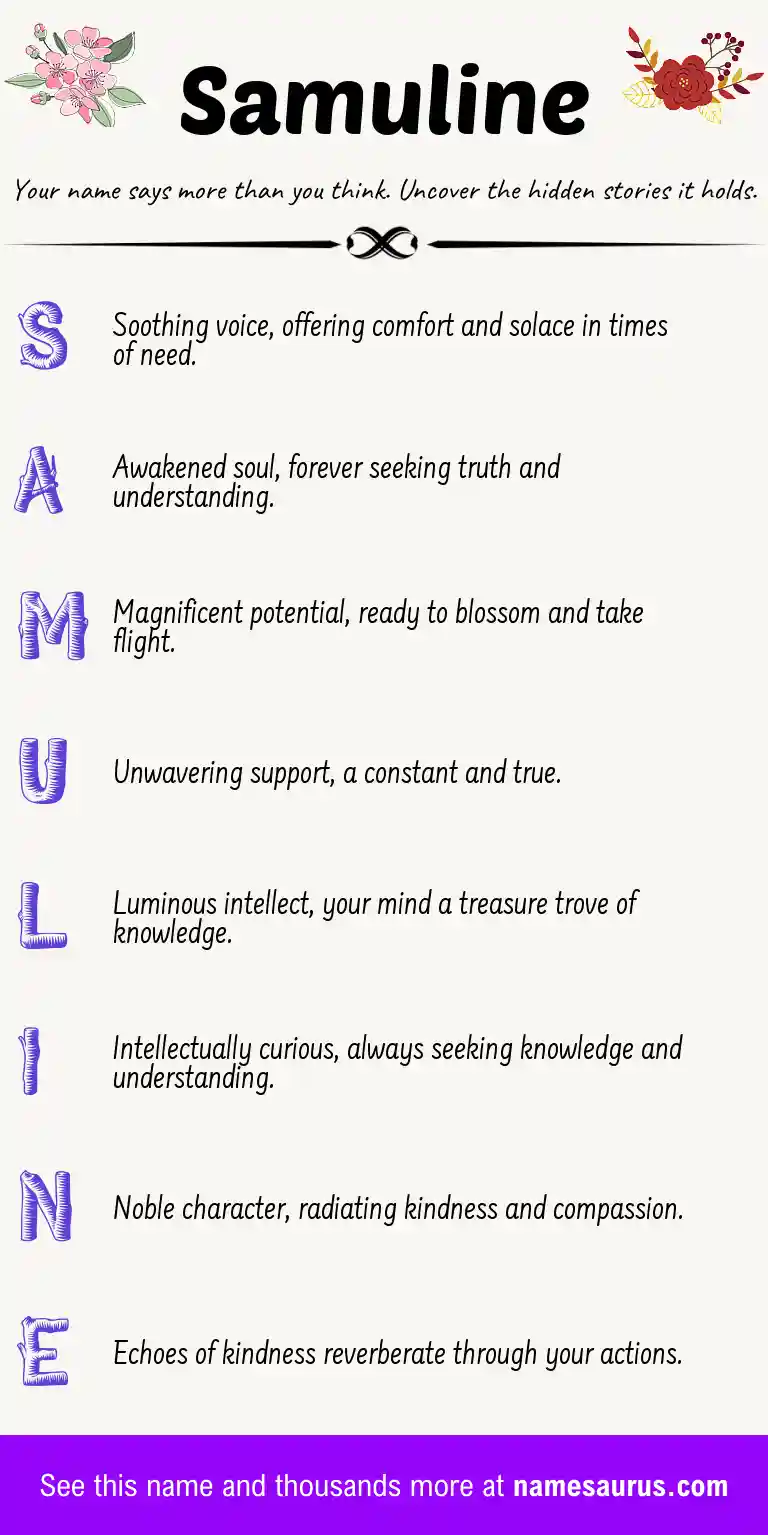 Acrostic poem about Samuline.
