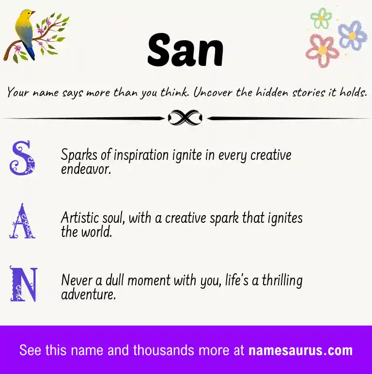 Acrostic poem about San.