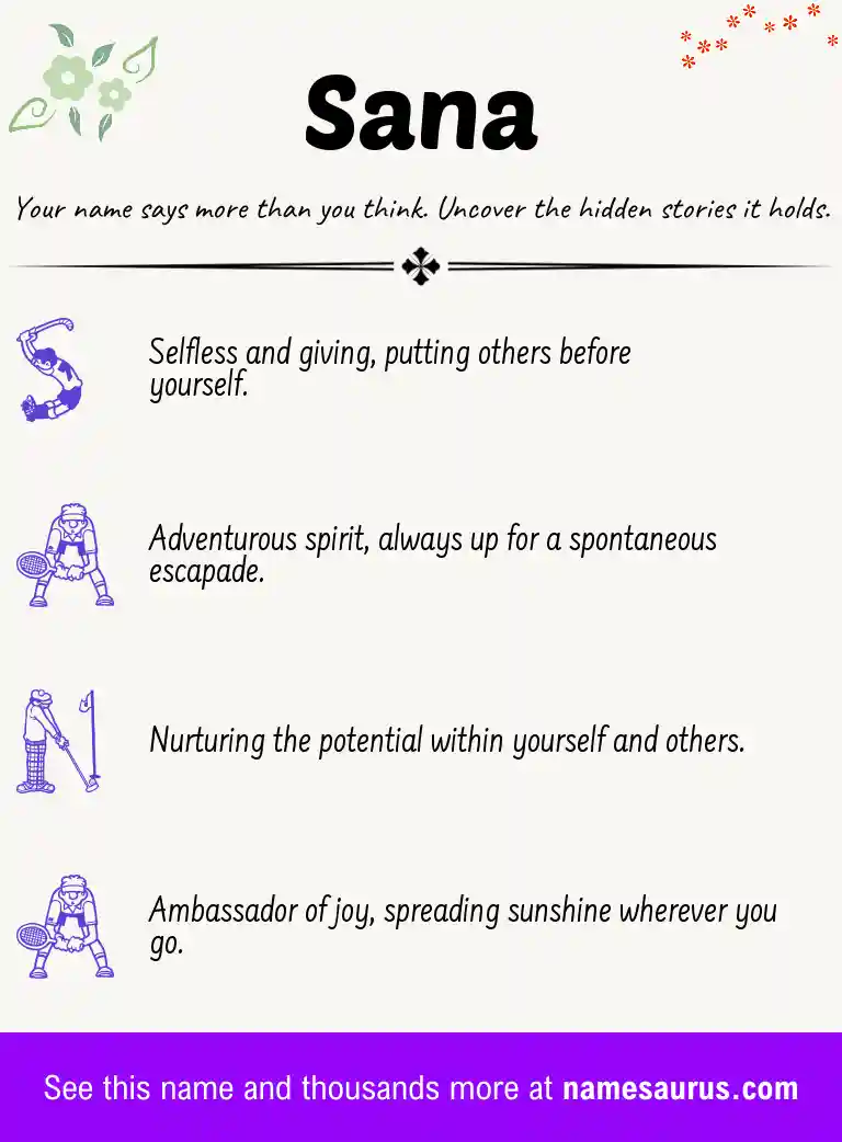 Acrostic poem about Sana.