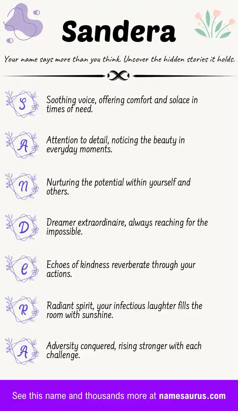 Acrostic poem about Sandera.