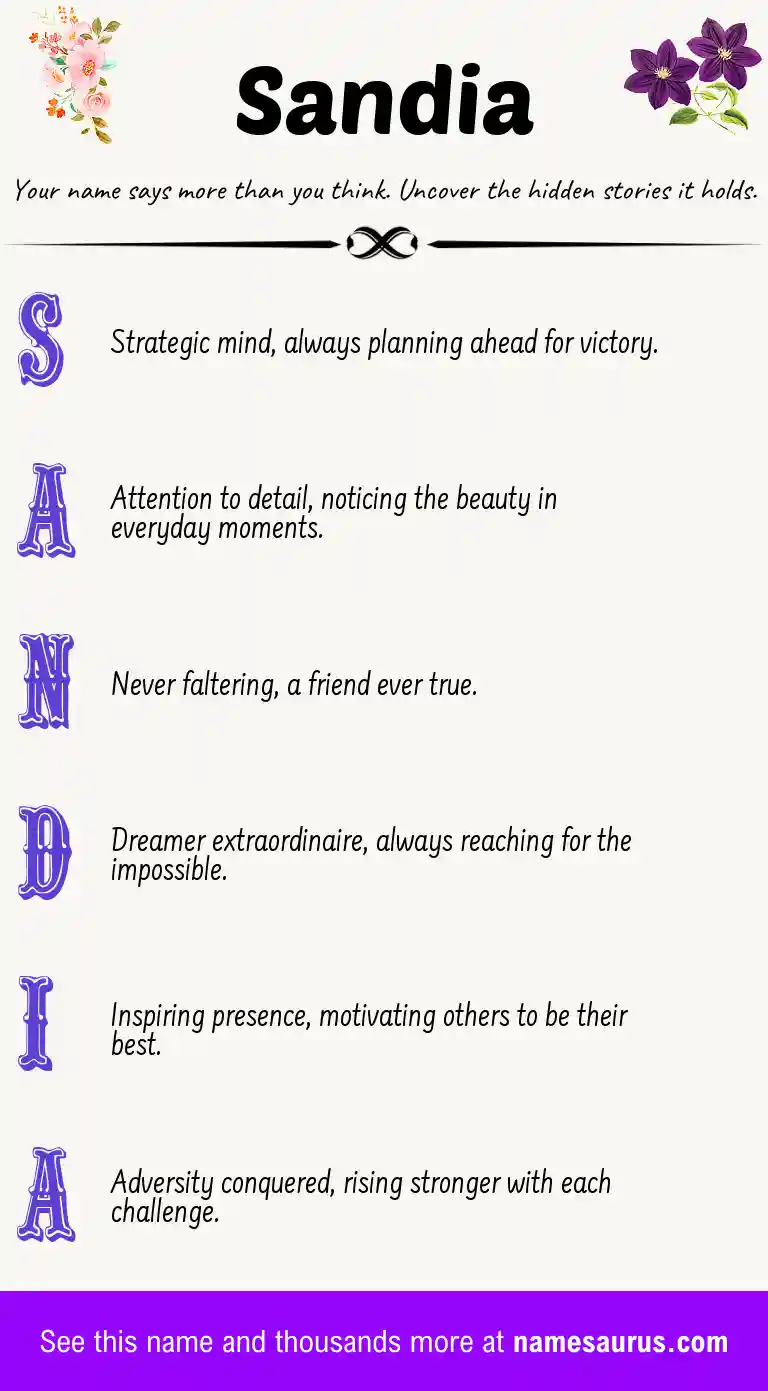 Acrostic poem about Sandia.