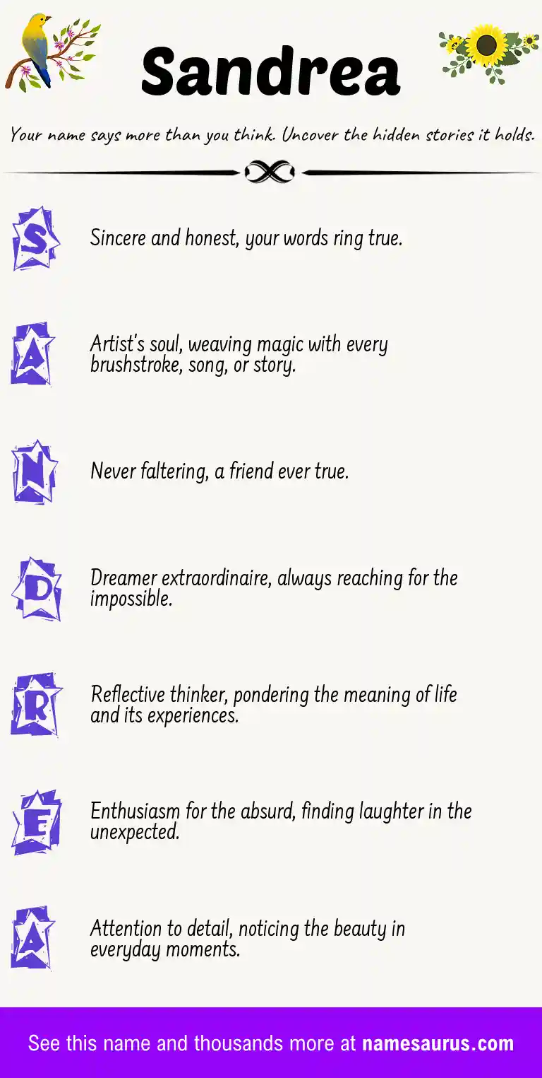Acrostic poem about Sandrea.