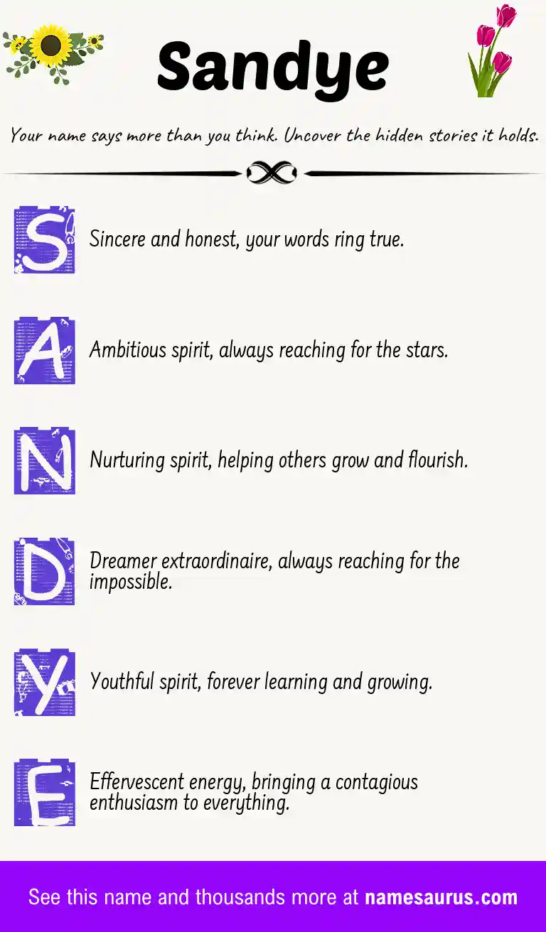 Acrostic poem about Sandye.