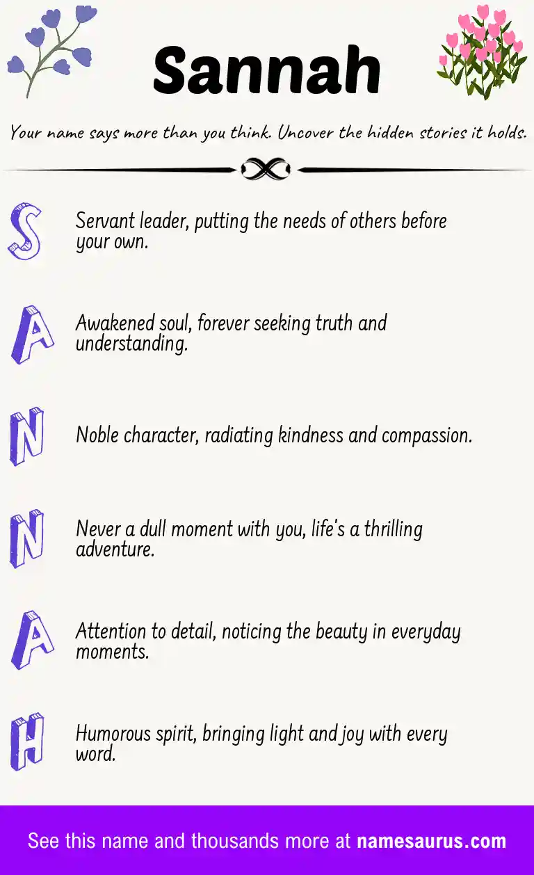 Acrostic poem about Sannah.