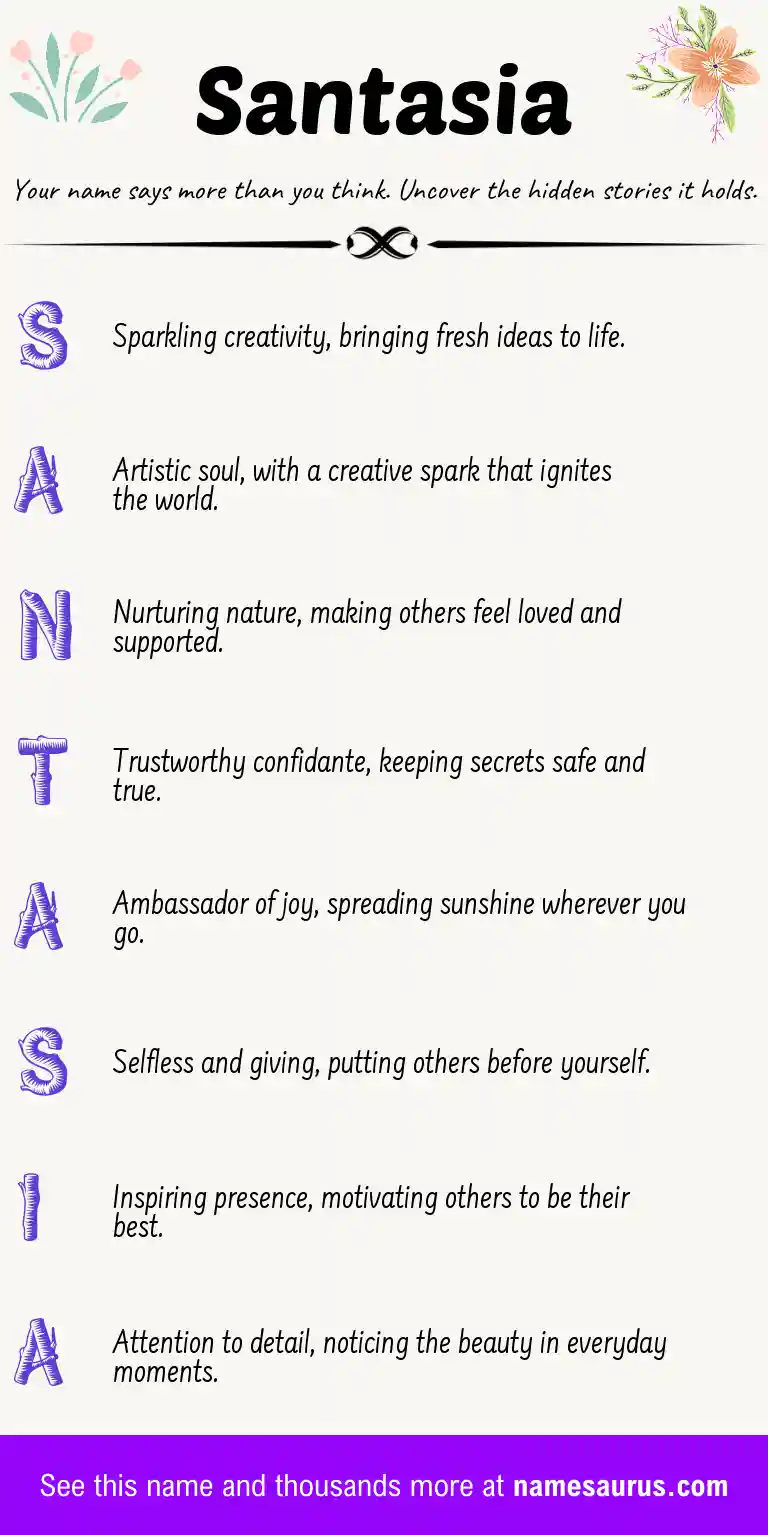 Acrostic poem about Santasia.