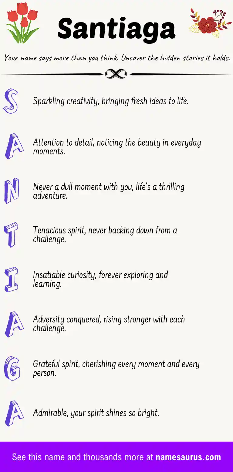 Acrostic poem about Santiaga.