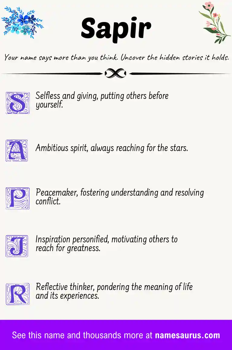 Acrostic poem about Sapir.