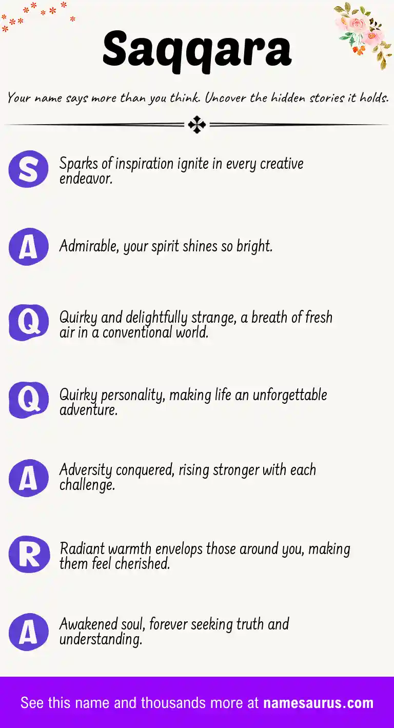 Acrostic poem about Saqqara.