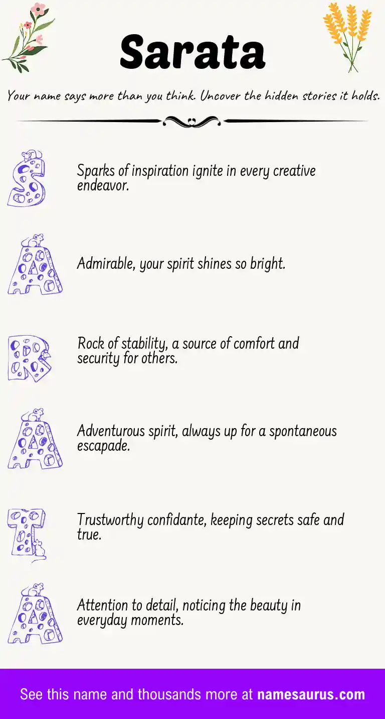 Acrostic poem about Sarata.
