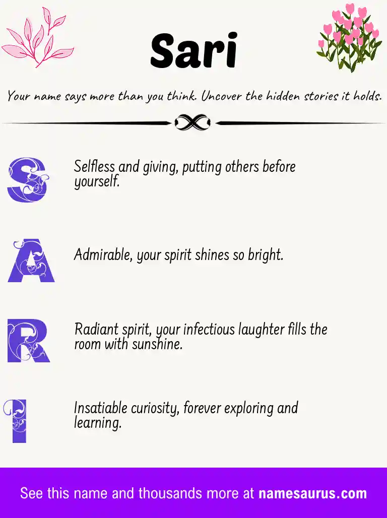 Acrostic poem about Sari.