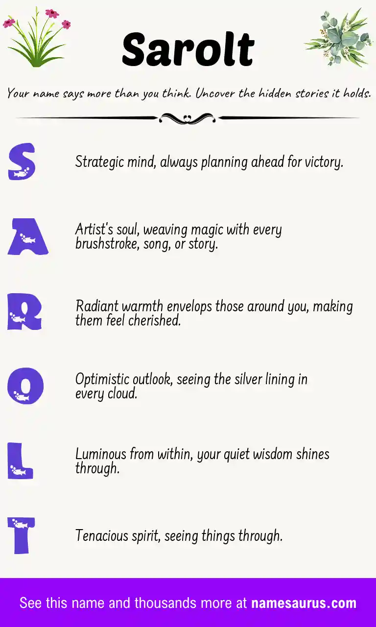 Acrostic poem about Sarolt.
