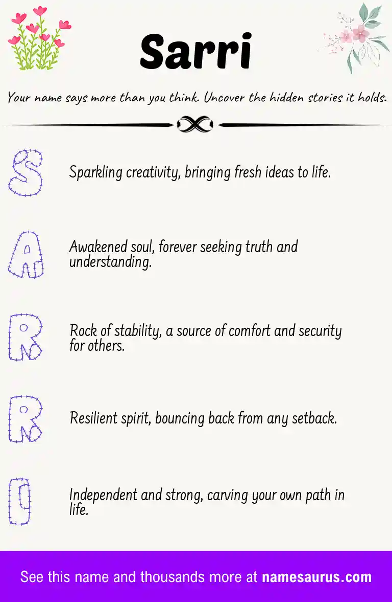 Acrostic poem about Sarri.